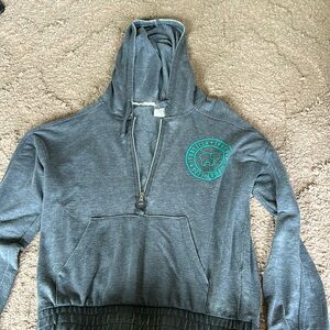 Cropped and distressed Ivory Ella hoodie